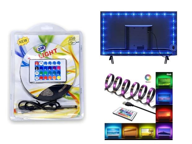 &ua TIRA LED (5050) + CONTROL REMOTO PARA TV 3 MTS (4650)